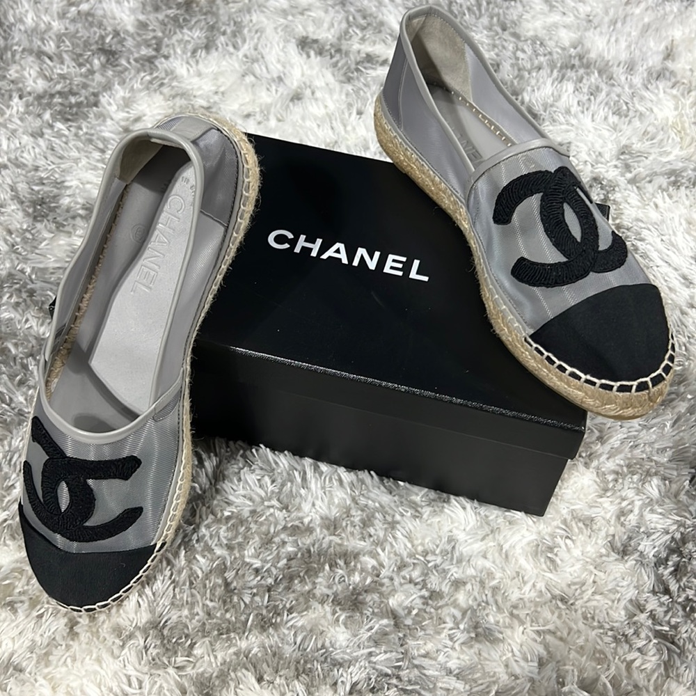 Mesh CHANEL Espadrille Shoes from CHANEL, Platform, Party Style, Office style
